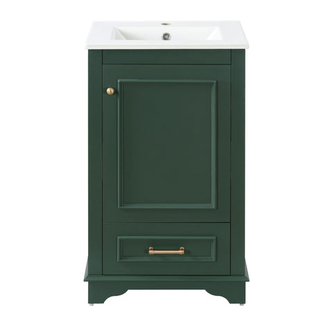 20" Bathroom Vanity With Sink, 1 Drawer, Freestanding Single Set