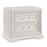 2 Drawer Storage Nightstand Bedroom Furniture - Antique White