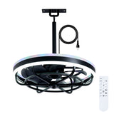 Ceiling Fan Light LED Light Source And Remote Control, 3000 - 6500K Dimmable LED Fan Light, 6 Speeds, For Living Room - Matte Black