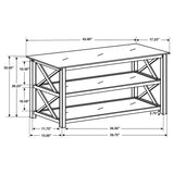 Sofa Table With Shelf - Brown
