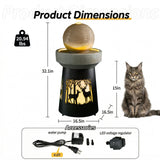 Outdoor Garden Lantern With Warm LED Light Deer Silhouette Decorative Landscape Light For Patio - White / Gray