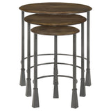 3 Piece Nesting Table Set - Brown
