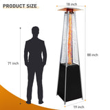 Patio Heater With Detachable Wheels, Protective Cover