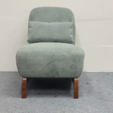 Curved Base Lazy Lounge Accent Chair - Blue / Brown