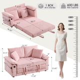 Upholstered Futon Convertible Floor Sofa Bed