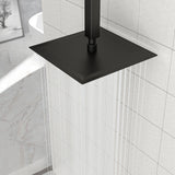Modern 10" Square Rainfall Shower Head & Stainless Steel Wall Or Ceiling Mount Luxury Spa Shower Panel