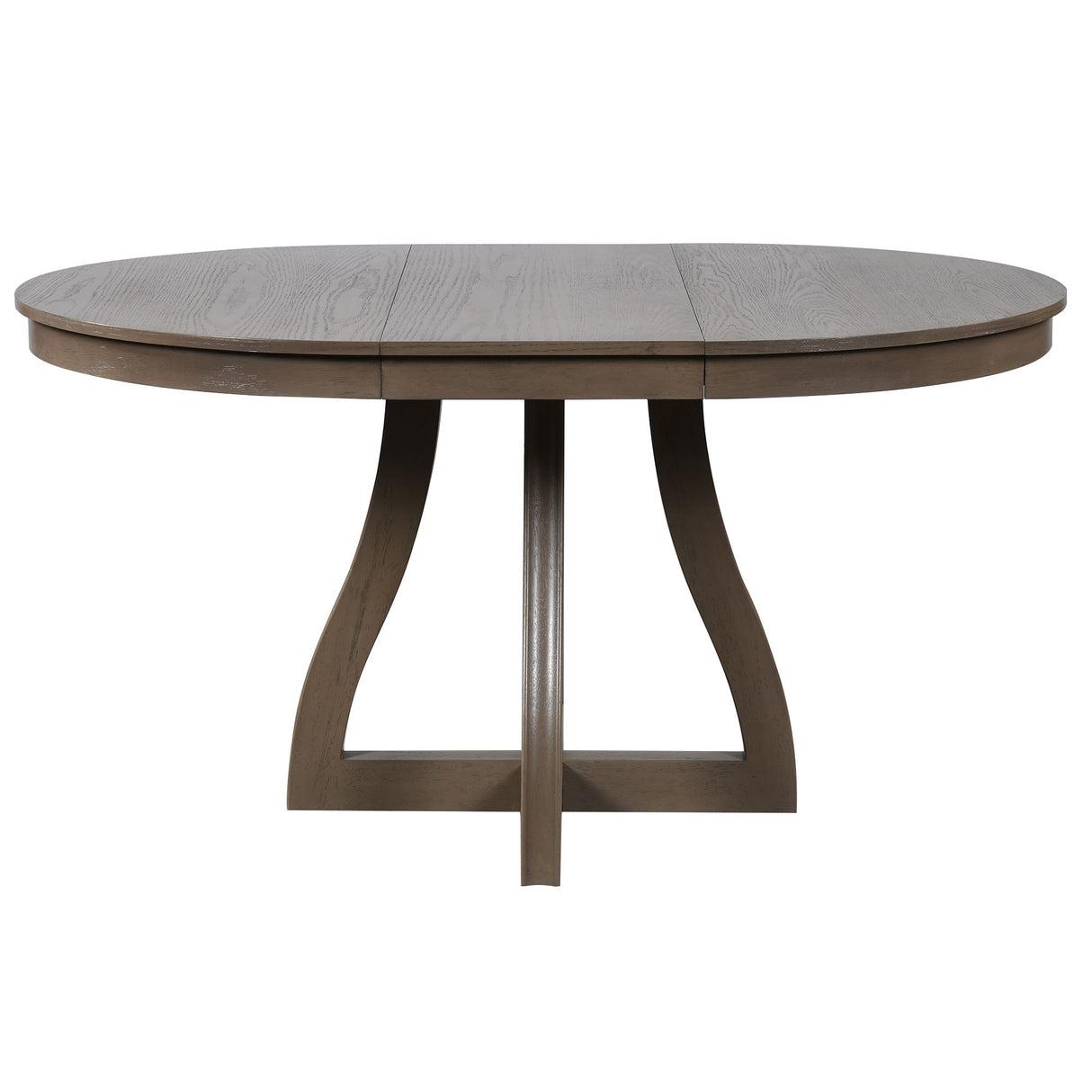Round Extendable Dining Tabl, Middle Leaf, Curved Legs