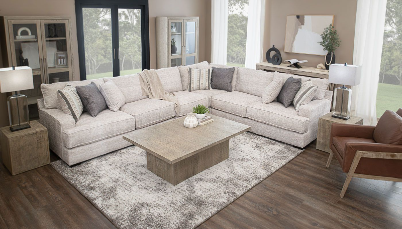 Parker 4-Piece Sectional - LASDSPLV+RASDSPLV+WEDSPLVA+ARCDSPLV