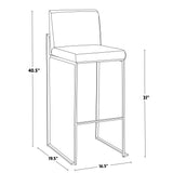Fuji - Contemporary And Modern Elegance High Back Barstool