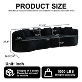 Sectional Sofa, Oversized 4 Seater With Deep Seat Design