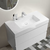 Alice - Bathroom Vanity With Large Storage, Sink, Wall Mounted