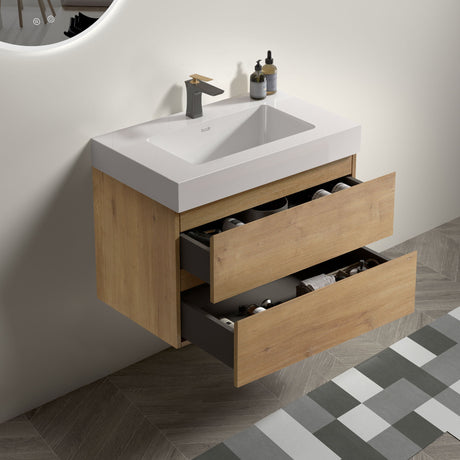 Alice - Bathroom Vanity With Sink, Large Storage, Wall Mounted, Floating