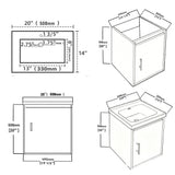 Floating Bathroom Vanity Combo, Wall Mounted Cabinet With Sink & Soft Close Doors For Small Bathrooms