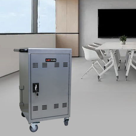 Mobile Charging Cart Station For book, Tablet And Laptop Computer With Power Strip Included