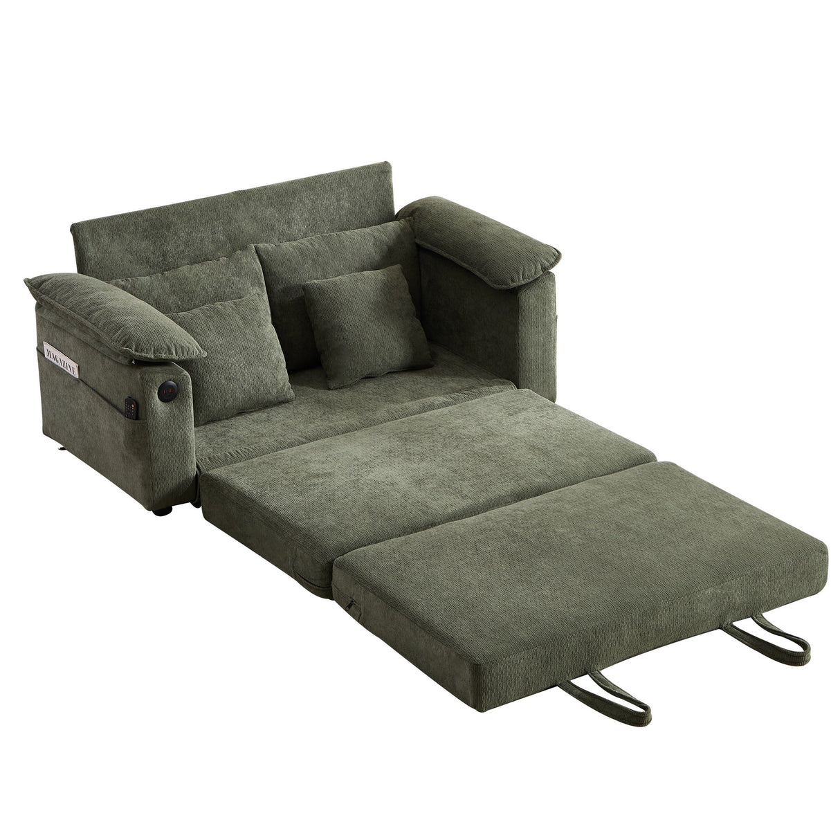 Upholstered Futon Convertible Floor Sofa Bed