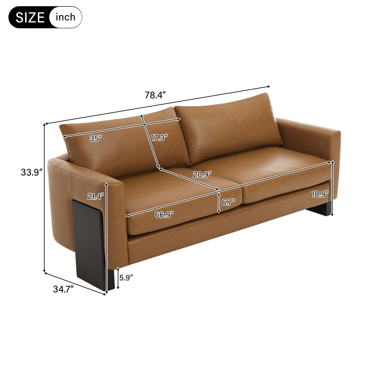 Elegant Modern 3 Seater Sofa