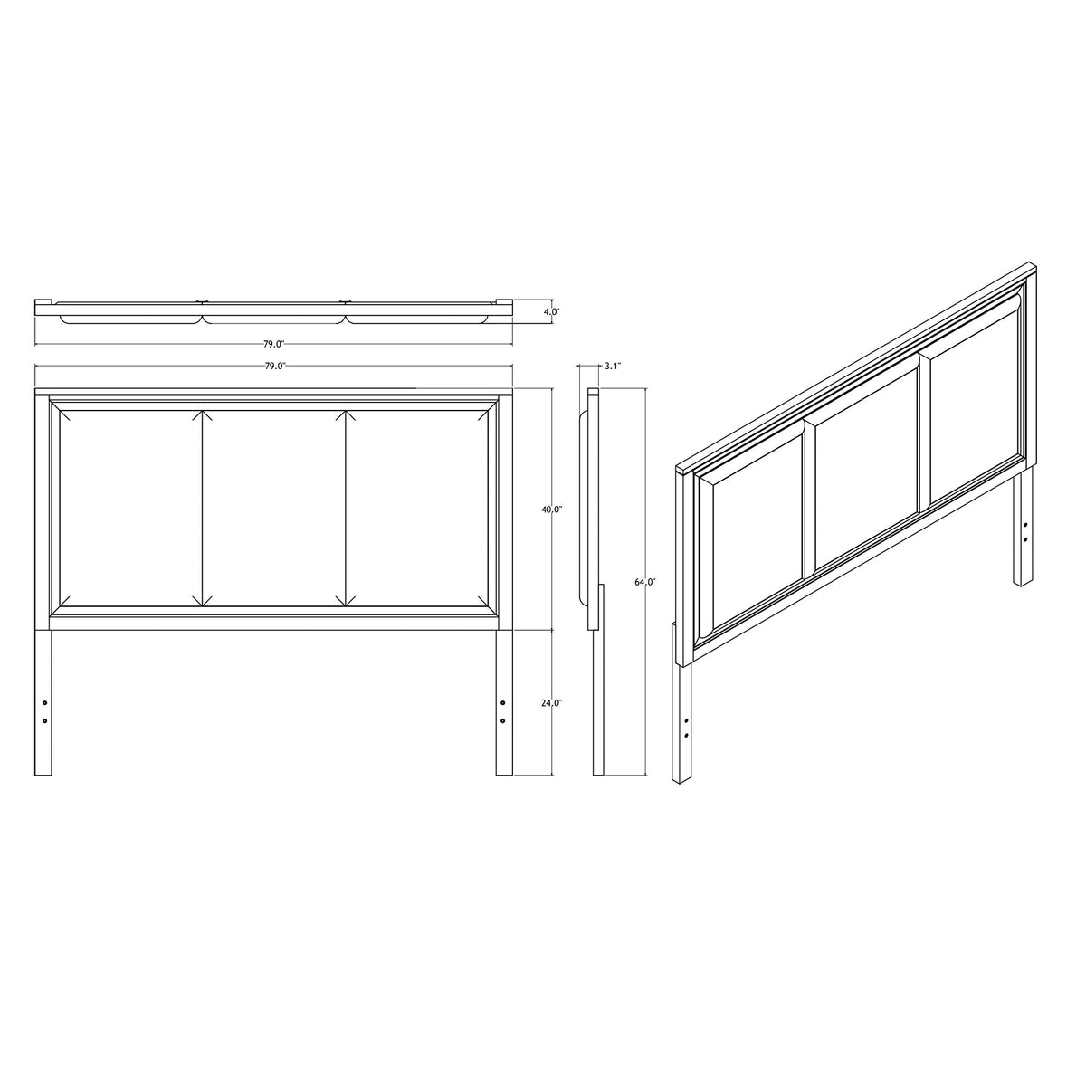 Melissa - 5 Piece Storage Bedroom Set With Padded Headboard