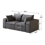 Cloud Sofa, Deep Seat Couches, Removable Cushion For Living Room - Dark Gray
