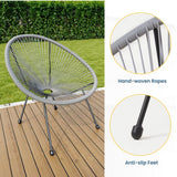 Acapulco Style 3 Piece Patio Bistro Set With Chairs