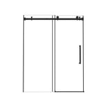 Frameless Single Sliding Shower Door, Square Tube Track