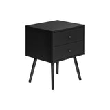 Accent Table & Storage Drawers - Black