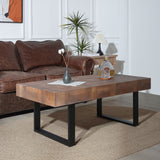 Rectangular Coffee Table With U-Shaped Legs Living Room - Multi