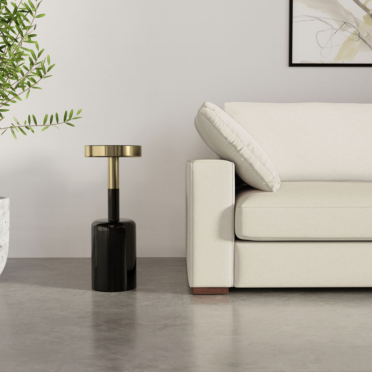 Frannie - Side Table - Gold / Black