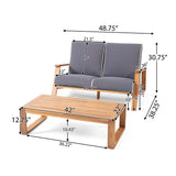 Paloma - Contemporary Loveseat And Coffee Table Set With Weather Resistant Cushions