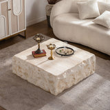 Square Coffee Table Design Living Room Office Furniture - Light Beige