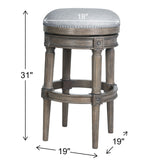 Rustic Elegance Backless Swivel Stool