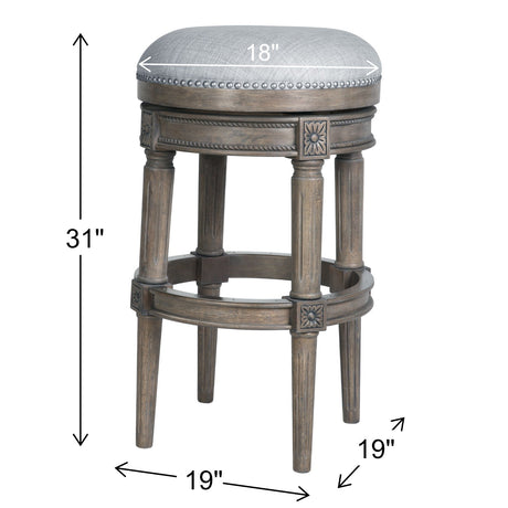 Rustic Elegance Backless Swivel Stool