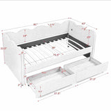 Gingham Daybed With USB Charging Port, Wave-Shaped Design