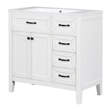 Modern Bathroom Vanity With Sink, Freestanding With Drawers And Doors
