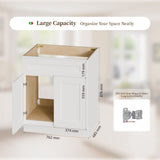 Shaker Base Cabinet With Soft-Close Drawer & Double Doors, Adjustable Shelf