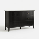 Modern 6 Drawer Fluted Dresser