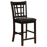 Lattice Back Counter Height Stools (Set of 2)