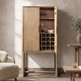 Nolan - Bar Cabinet With Wine Storage - Brown