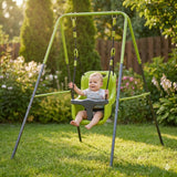Xns001 - Baby Swing With Safety Seat Indoor / Outdoor - Black / Green