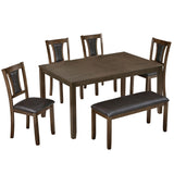 Modern Dining Table Set With Upholstered Chairs