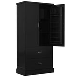 Tall Bathroom Storage Cabinet With 2 Doors And Drawers, Adjustable Shelf