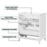 Modern Bathroom Vanity Base Only With Doors And Drawer