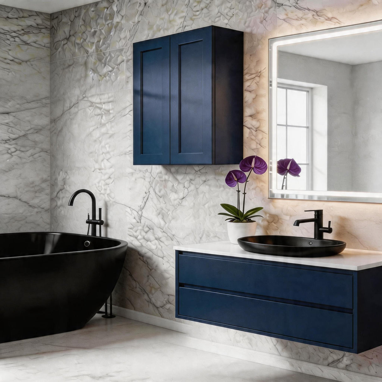 Shaker Wall Cabinet With Soft Close Hinges, Adjustable Shelves, Double Door