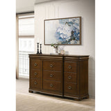 Leonide - 9 Drawer Dresser - Cherry