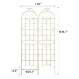 Metal Garden Rustproof Trellis For Climbing Plants Outdoor Flower Support