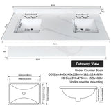Bathroom Vanity Top With Undermount Sink, 3 Pre Drilled Holes