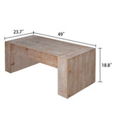 Modern Farmhouse Living Room Block Leg Coffee Table