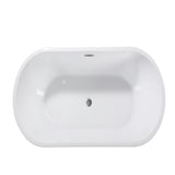 Glossy Freestanding Bathtub With Toe Tap Drain