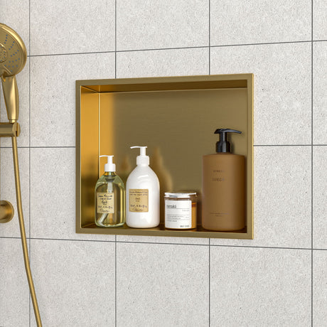 Stainless Steel Shower Niche With Seamless Design For Bathroom Storage