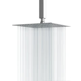Ultra Thin Square Rainfall Shower Head Stainless Steel, Wall Or Ceiling Mount