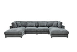 Upholstered Modular Sectional & Custom Configuration And Toss Pillows